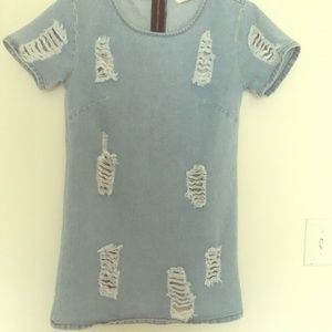Denim distressed Dress